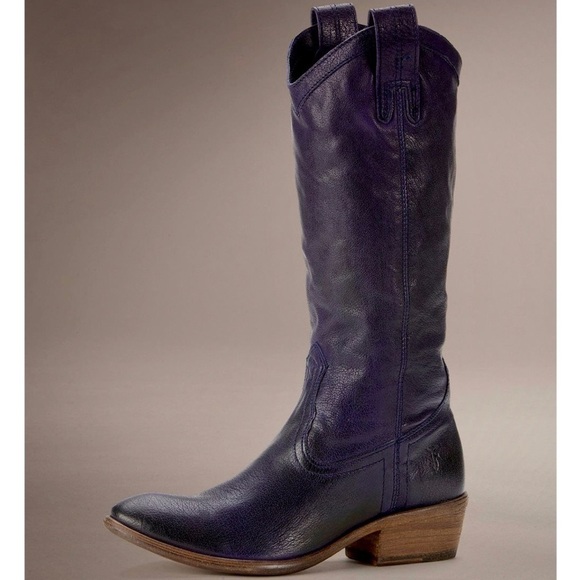 Frye Carson Pull On Brown Leather Southern/Western Cowgirl Festival Party Boots - Picture 4 of 15